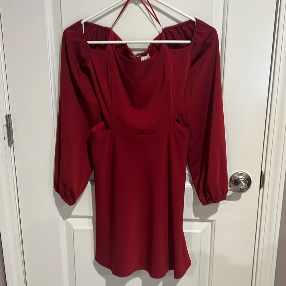 Lelis collection strapless with drop sleeves cocktail dress NWT cut out sides
